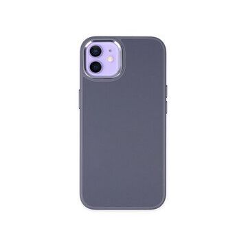 BSSM iPhone 12 Asya Deri Silikon Mor Kılıf