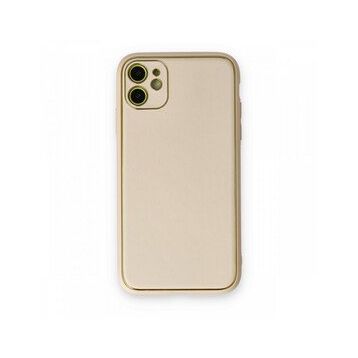 BSSM iPhone 12 Coco Deri Silikon Kapak Gold Kılıf