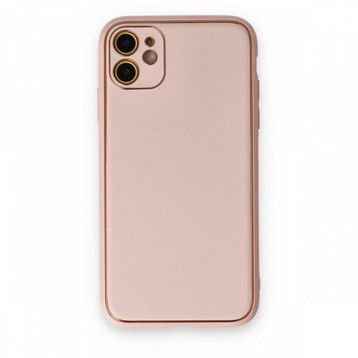 BSSM iPhone 12 Coco Deri Silikon Kapak Pudra Kılıf