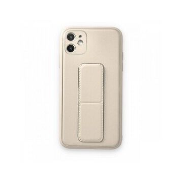 BSSM iPhone 12 Coco Deri Standlı Kapak Beyaz Kılıf