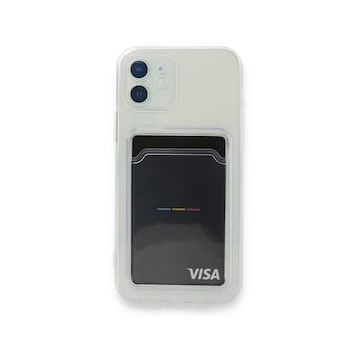 BSSM iPhone 12 Kart Şeffaf Silikon Şeffaf Kılıf