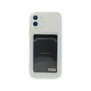 BSSM iPhone 12 Kart Şeffaf Silikon Şeffaf Kılıf