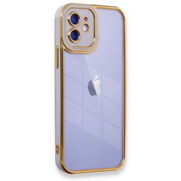 BSSM iPhone 12 Liva Lens Silikon Lila Kılıf