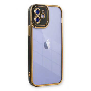BSSM iPhone 12 Liva Lens Silikon Siyah Kılıf