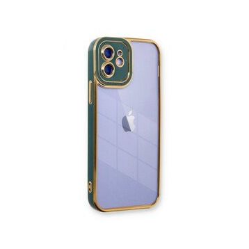BSSM iPhone 12 Liva Lens Silikon Yeşil Kılıf