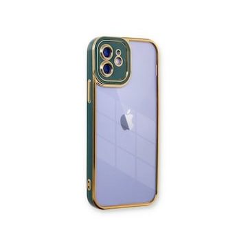 BSSM iPhone 12 Liva Lens Silikon Yeşil Kılıf