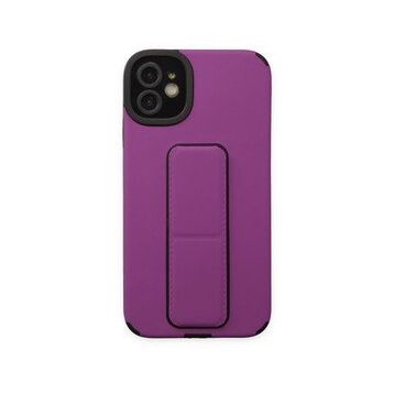 BSSM iPhone 12 Mega Standlı Silikon Mor Kılıf