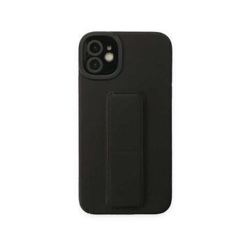 BSSM iPhone 12 Mega Standlı Silikon Siyah Kılıf