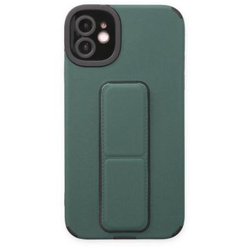 BSSM iPhone 12 Mega Standlı Silikon Yeşil Kılıf