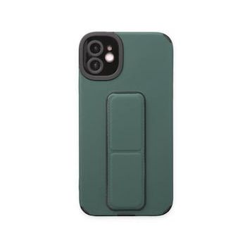 BSSM iPhone 12 Mega Standlı Silikon Yeşil Kılıf