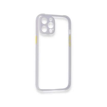 BSSM iPhone 12 Miami Şeffaf Silikon Lila Kılıf