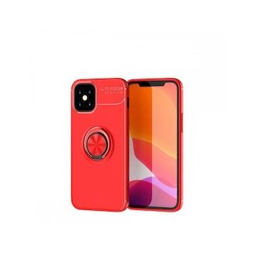 BSSM iPhone 12 Mini Range Yüzüklü Silikon Kırmızı Kılıf