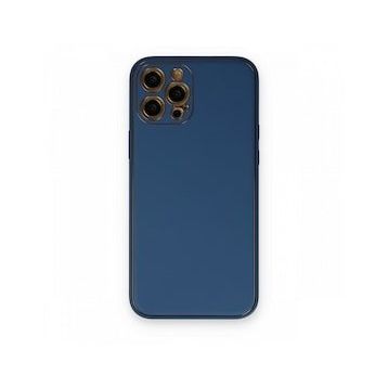 BSSM iPhone 12 Pro Coco Deri Silikon Kapak Açık Mavi Kılıf