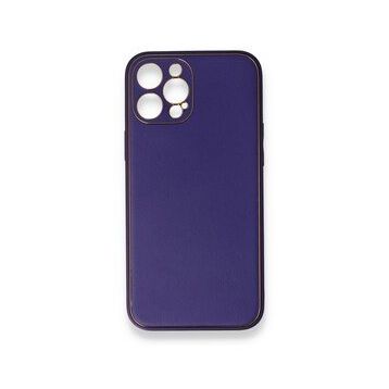 BSSM iPhone 12 Pro Coco Deri Silikon Kapak Mor Kılıf