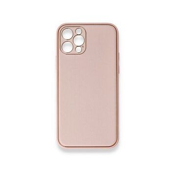 BSSM iPhone 12 Pro Coco Deri Silikon Kapak Pembe Kılıf