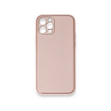 BSSM iPhone 12 Pro Coco Deri Silikon Kapak Pembe Kılıf