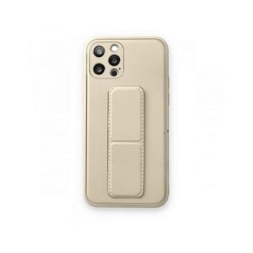 BSSM iPhone 12 Pro Coco Deri Standlı Kapak Beyaz Kılıf