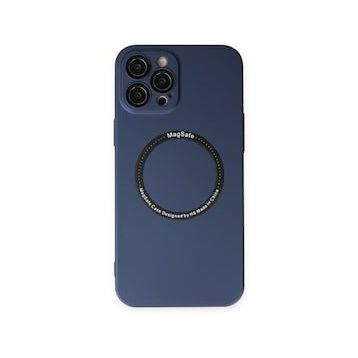 BSSM iPhone 12 Pro Jack Magneticsafe Lens Silikon Lacivert Kılıf