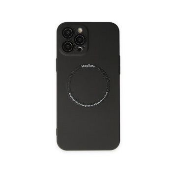 BSSM iPhone 12 Pro Jack Magneticsafe Lens Silikon Siyah Kılıf
