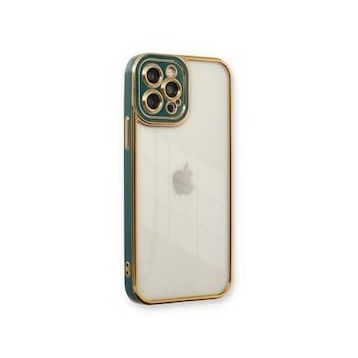 BSSM iPhone 12 Pro Liva Lens Silikon Yeşil Kılıf