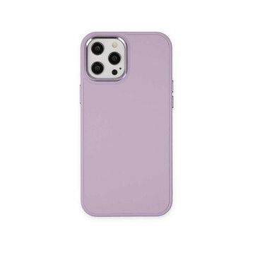 BSSM iPhone 12 Pro Max Asya Deri Silikon Lila Kılıf