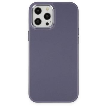 BSSM iPhone 12 Pro Max Asya Deri Silikon Mor Kılıf