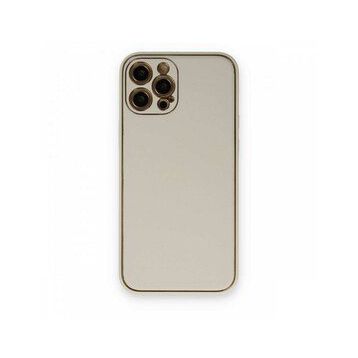BSSM iPhone 12 Pro Max Coco Deri Silikon Kapak Beyaz Kılıf