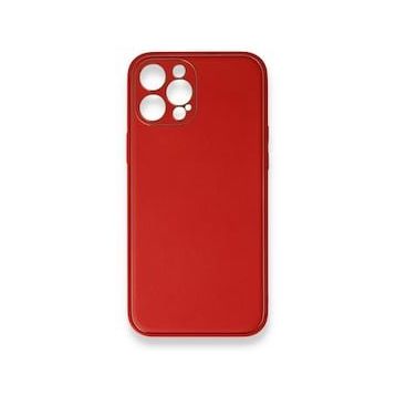 BSSM iPhone 12 Pro Max Coco Deri Silikon Kapak Kırmızı Kılıf