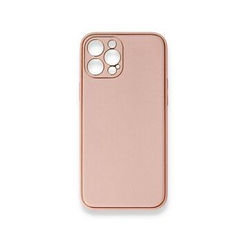 BSSM iPhone 12 Pro Max Coco Deri Silikon Kapak Pembe Kılıf