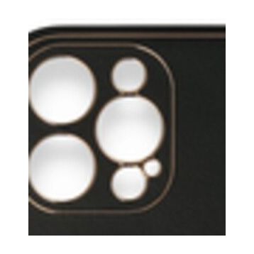 BSSM iPhone 12 Pro Max Coco Deri Silikon Kapak Siyah Kılıf