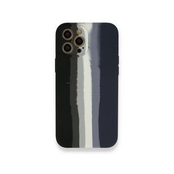 BSSM iPhone 12 Pro Max Ebruli Lansman Silikon Siyah Lacivert Kılıf