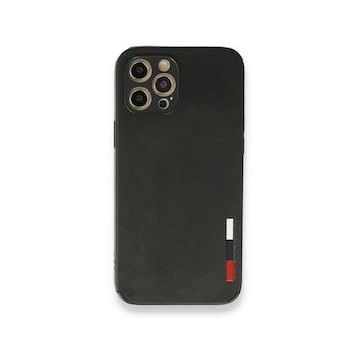 BSSM iPhone 12 Pro Max Loop Deri Silikon Siyah Kılıf