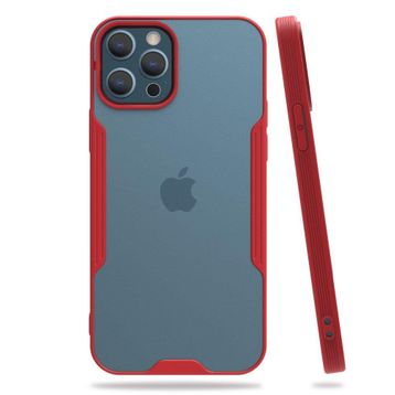 BSSM iPhone 12 Pro Max Platin Silikon Kırmızı Kılıf