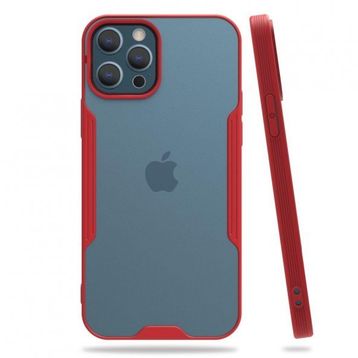 BSSM iPhone 12 Pro Max Platin Silikon Kırmızı Kılıf