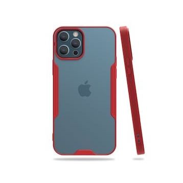 BSSM iPhone 12 Pro Max Platin Silikon Kırmızı Kılıf