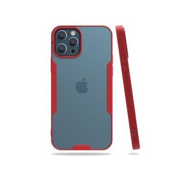 BSSM iPhone 12 Pro Max Platin Silikon Kırmızı Kılıf