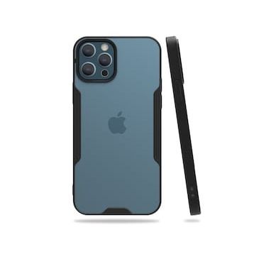 BSSM iPhone 12 Pro Max Platin Silikon Siyah Kılıf