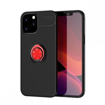 BSSM iPhone 12 Pro Max Range Yüzüklü Silikon Siyah Kırmızı Kılıf