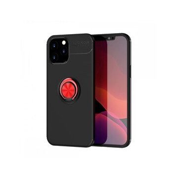 BSSM iPhone 12 Pro Max Range Yüzüklü Silikon Siyah Kırmızı Kılıf