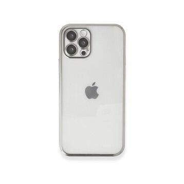 BSSM iPhone 12 Pro Max Razer Lensli Silikon - Gümüş Kılıf