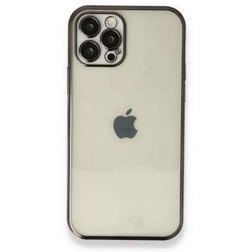 BSSM iPhone 12 Pro Max Razer Lensli Silikon Siyah Kılıf