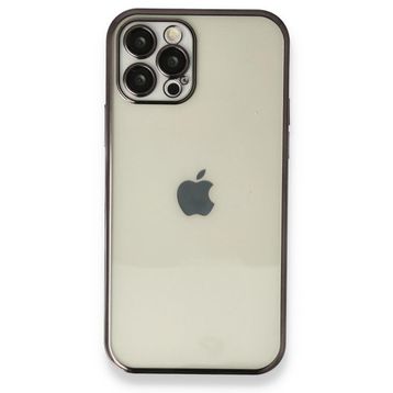 BSSM iPhone 12 Pro Max Razer Lensli Silikon Siyah Kılıf