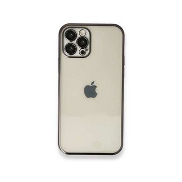 BSSM iPhone 12 Pro Max Razer Lensli Silikon Siyah Kılıf