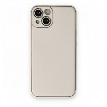 BSSM iPhone 13 Coco Deri Silikon Kapak Beyaz Kılıf