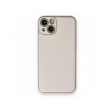BSSM iPhone 13 Coco Deri Silikon Kapak Beyaz Kılıf