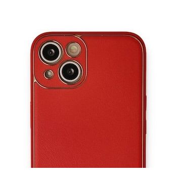 BSSM iPhone 13 Coco Deri Silikon Kapak Kırmızı Kılıf