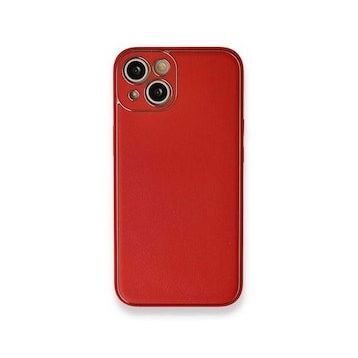 BSSM iPhone 13 Coco Deri Silikon Kapak Kırmızı Kılıf