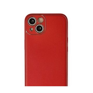 BSSM iPhone 13 Coco Deri Silikon Kapak Kırmızı Kılıf