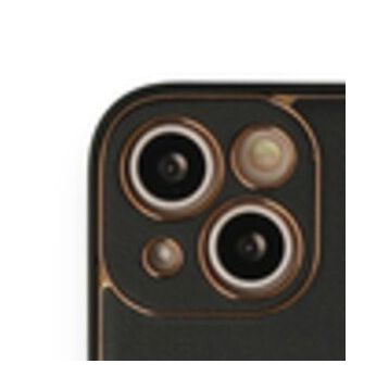 BSSM iPhone 13 Coco Deri Silikon Kapak Siyah Kılıf