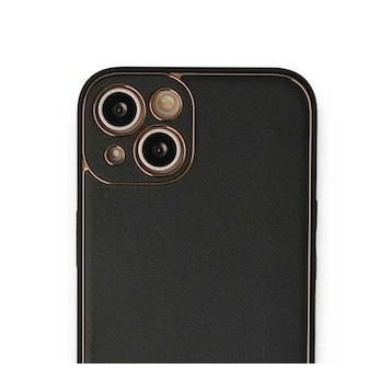 BSSM iPhone 13 Coco Deri Silikon Kapak Siyah Kılıf